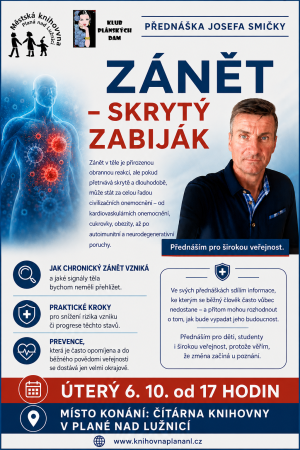 Zánět - skrytý zabiják, úterý 6.10. od 17 hodin 1